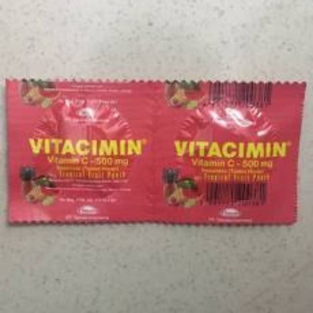 

Vitacimin Rasa Tropical Fruit Punch, Harga per PCS.