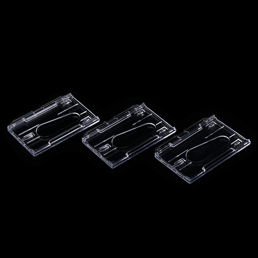 Top 1 / 3pcs Case Cover Pelindung Holder Kartu ID / Bisnis / Kantor / Sekolah Portable Praktis Bahan Plastik Keras
