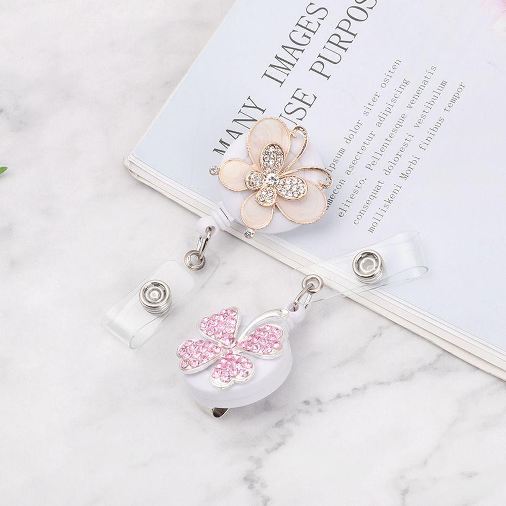 Top 1PC Klip Holder Kartu Idname Tag Motif Kupukupu Kualitas Tinggi Untuk Kantor Butterfly