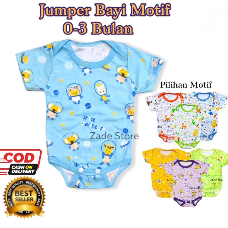 Jumper Bayi newborn SNI 0-3 bulan jumpsuit anak laki-laki perempuan kaos anak romper baju kodok bayi baju bayi baru lahir kancing atasan bayi motif