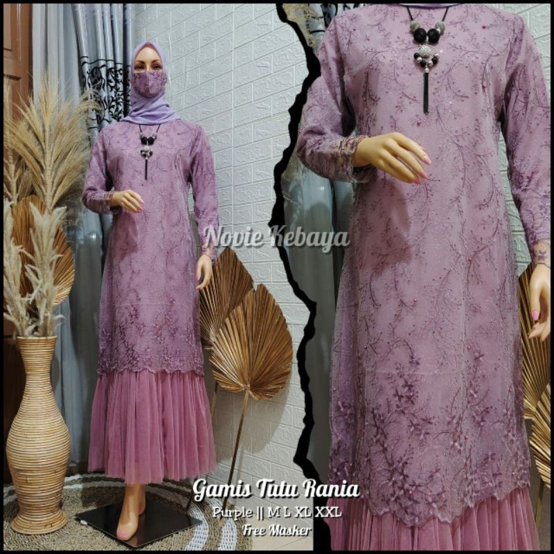 NOV&gt; GAMIS TUTU RANIA - BAJU GAMIS MODERN - OUTFIT PESTA CANTIK - GAMIS KONDANGAN MEWAH GAMIS MODERN