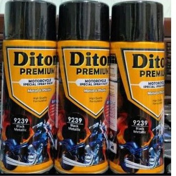 Cat Pilok Diton Premium 9239 BLACK METALIC 400ml . TAHAN BENSIN