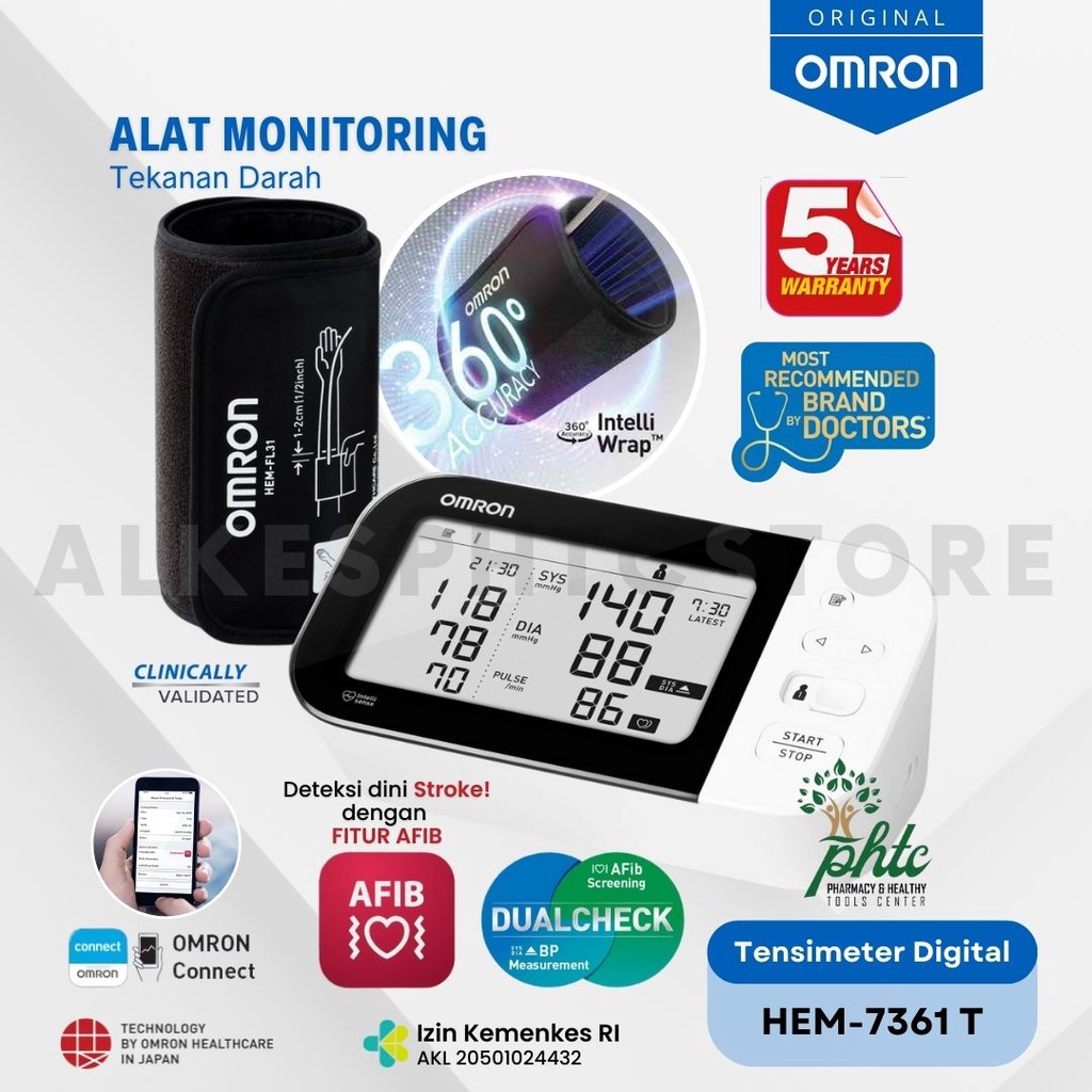 OMRON Tensimeter Digital HEM 7361 T | Tensi Omron | Tensi Digital