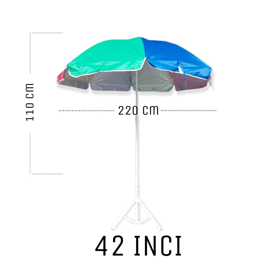 Payung Jumbo Tenda 42 inch 220 cm Payung Parasol Payung Cafe Jualan Tahan Angin dan Badai