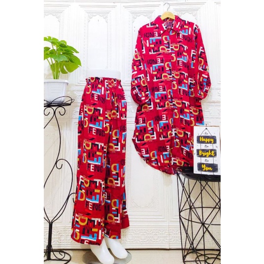 KAREN BIG LONG TUNIK | SETELAN LONG TUNIK RAYON VISCOS TERMURAH