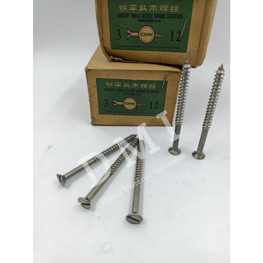 Skrup Kayu CHW 3x12 Minus (-) | Wood Screw CHW