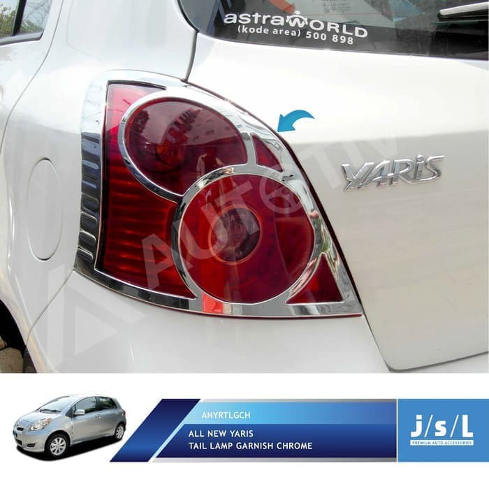 Garnish lampu belakang all New Yaris chrome