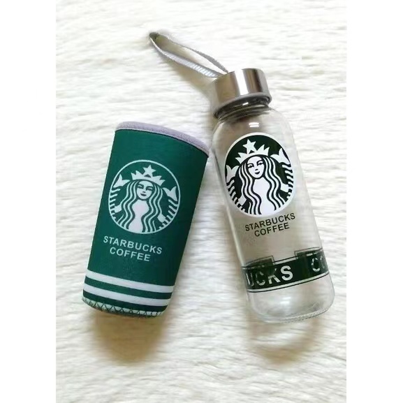 Botol Minum Kaca Starbucks - Tumbler Starbucks 300 ml [READY STOCK]