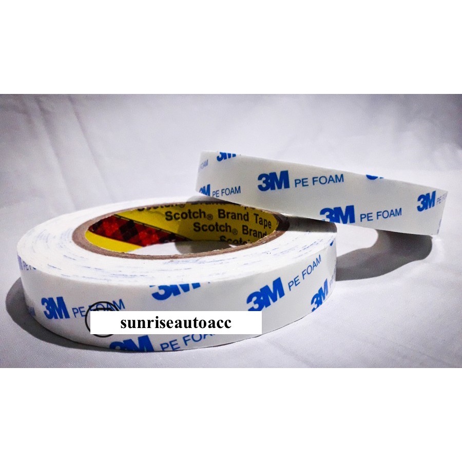 

Double Tape 3M (Putih) PE Foam Solasi Bolak Balik Busa