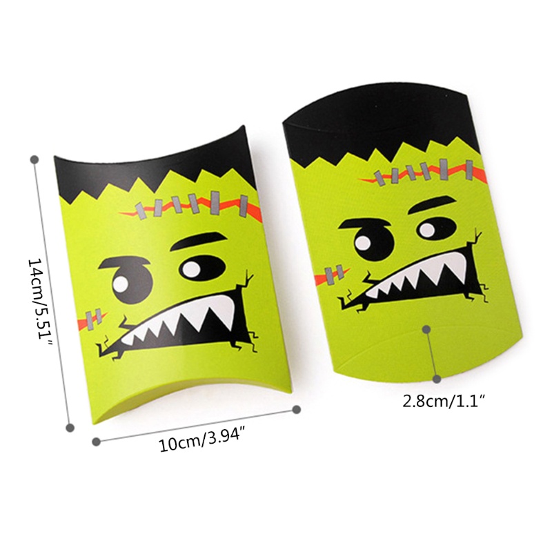 Tas Permen Desain Kalender Advent Pumpkin Demon Mummy Bahan Kertas 24 Hari Untuk Halloween