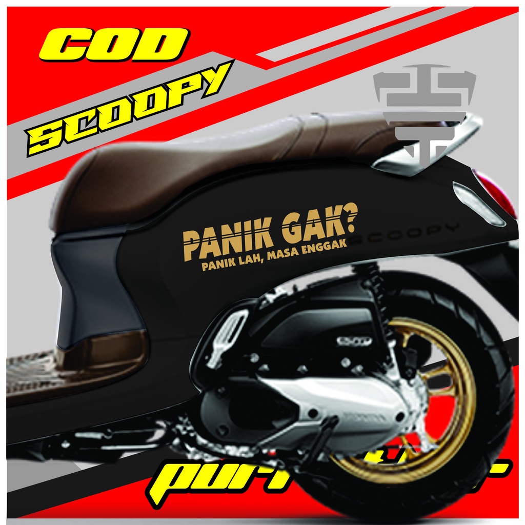 STIKER SCOOPY 2021 STIKER CUTTING MOTOR SCOOPY PANIK NGGAK