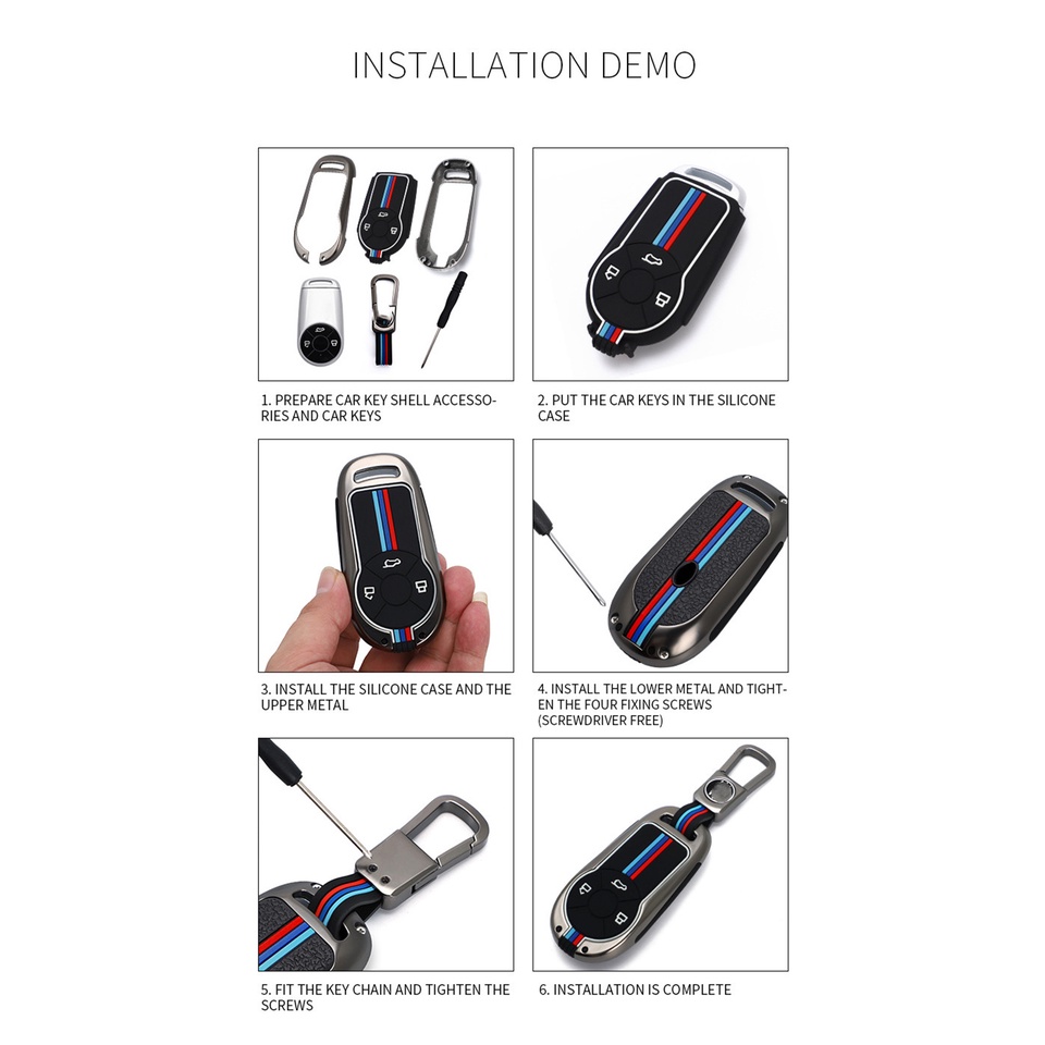 Rumah / Casing Kunci Remote Mobil Fob GWM Ora R2 2020 2021 Bahan Zinc Alloy