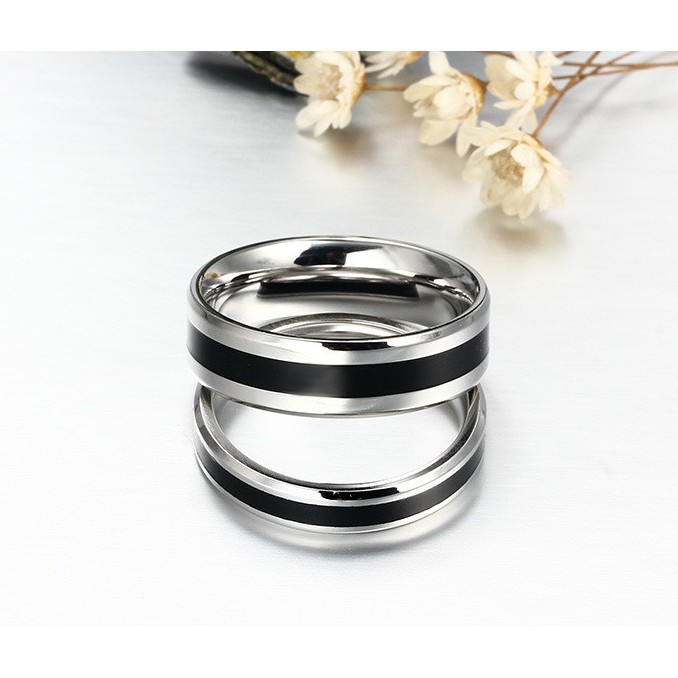 Cincin Couple / Tunangan / Nikah / Pasangan / Titanium C045