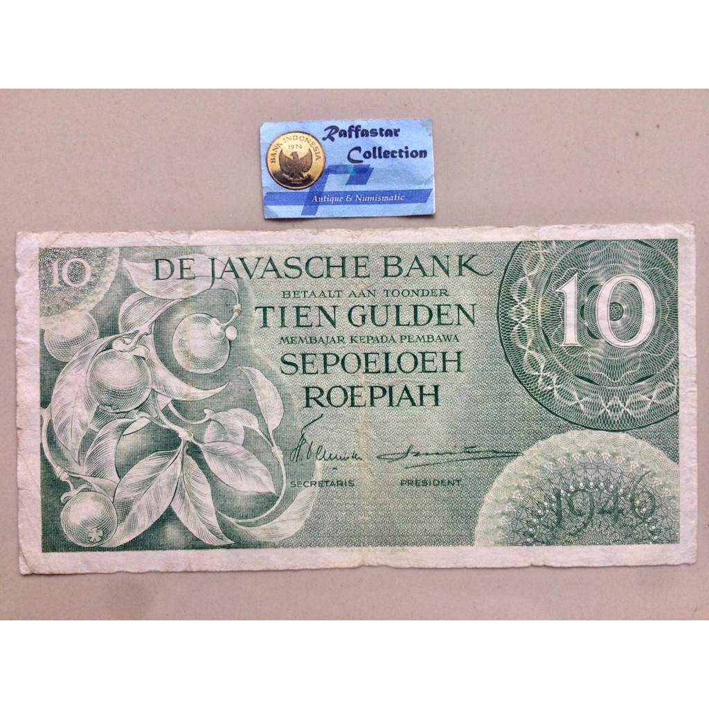 uang kuno 10 gulden federal 1946