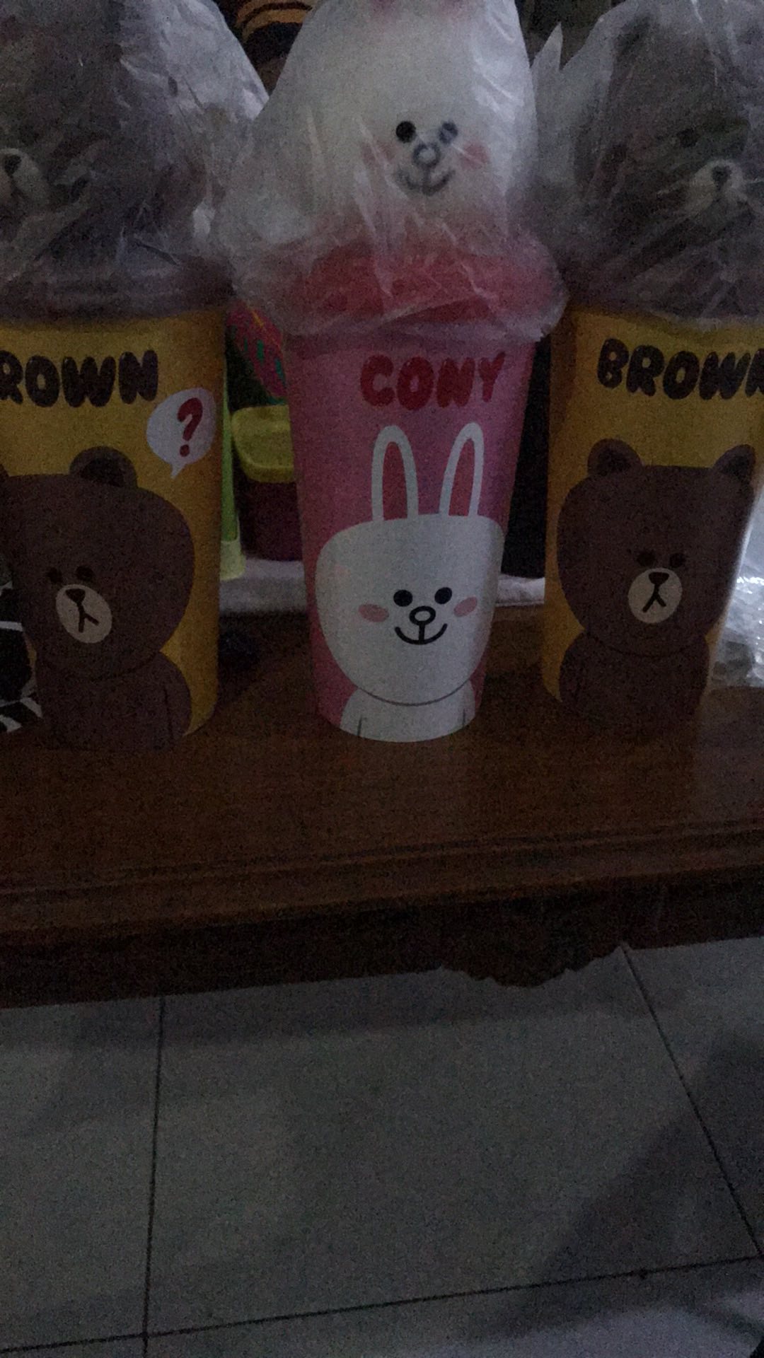 Ready Stok - Tumbler Line - Tumblr Line Cinemax  - Paket Sedotan  - Tumbler Line Cony Brown