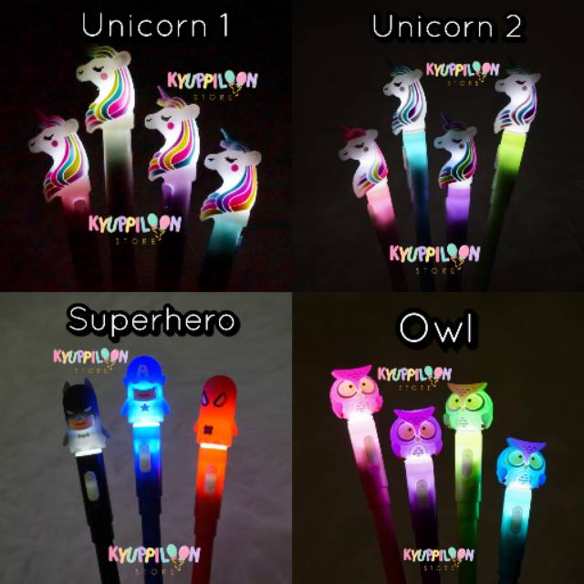 

[ECERAN] Gel Pen Lampu Karakter Lucu / Gel Pen Anak / Gel Pen Lucu