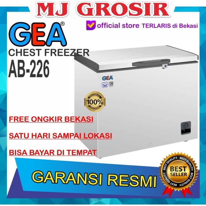 New GEA AB 226 R CHEST FREEZER BOX 220 L LEMARI PEMBEKU 220 LITER BY GEA
