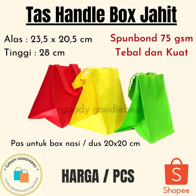 Tas Spunbond Tebal Box Nasi 20x20 Kotak Nasi Dus Besek Thinwall Hajatan Syukuran Souvenir Tahlilan