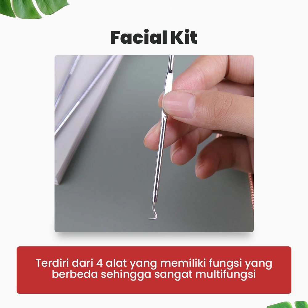 Pinset Komedo Jerawat set 4 pcs Pinset Komedo Jerawat Set Stainless Anti Karat Alat Pencabut Komedo 4 in 1