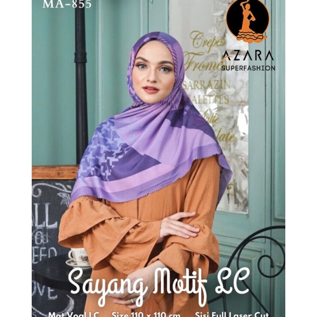 Hijab segiempat Sayang Lc motif 06 by AZARA