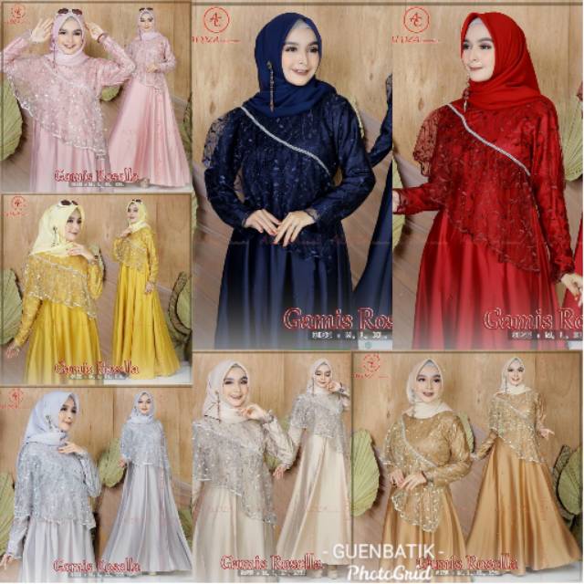 GAMIS ROSELLA BALQIS ORI BEST SELLER gamis pesta muslimah