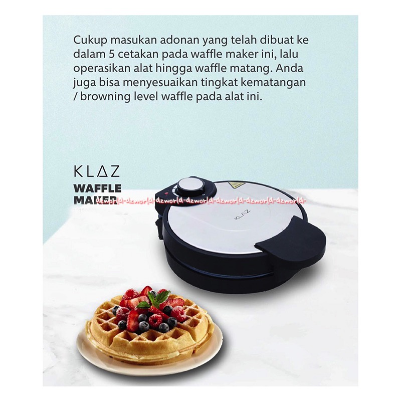 Klaz Waffle Maker Make Delicious Crispy Alat Mesin Membuat Cetak Wafel Wafle Kriuk Klas Waffel