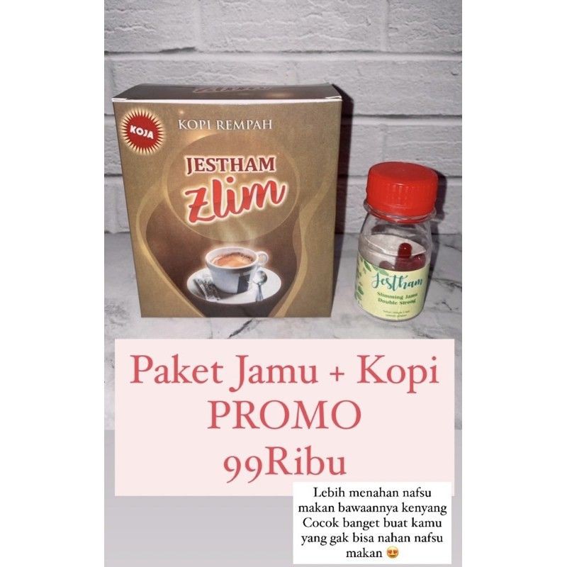 PAKET KOPI JESTHAM & JAMU DOUBLE STRONG PELANGSING PENEKAN NAFSU MAKAN PELANCAR BAB DIET LANGSING