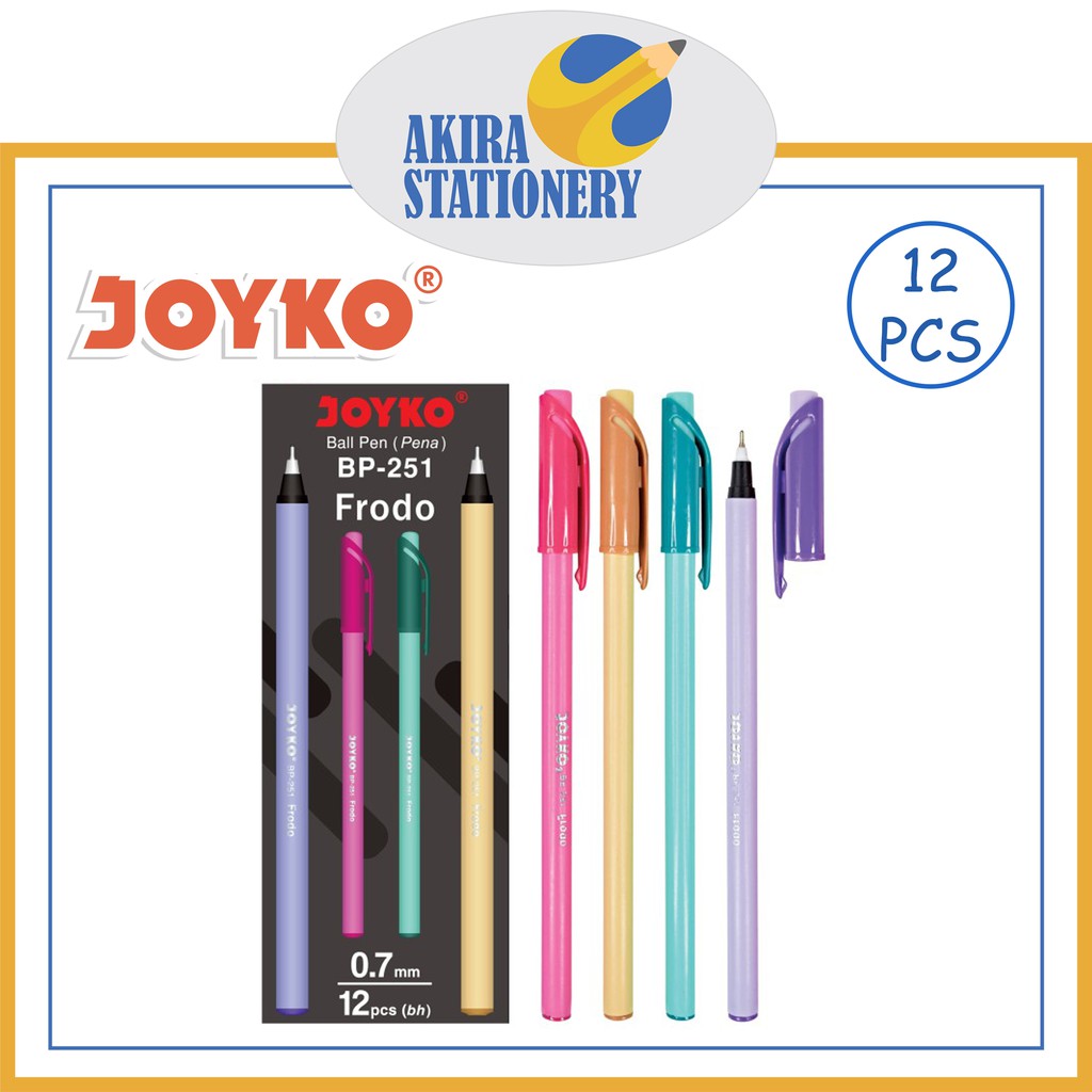 

Pulpen JOYKO BP 251 Frodo Warna Hitam 0.7 mm / Pen Cabut BP-251 Black 07mm / BallPoint / Ballpen PAK ( 12 PCS )