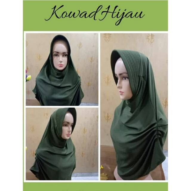 Jilbab hijau kowad rempel