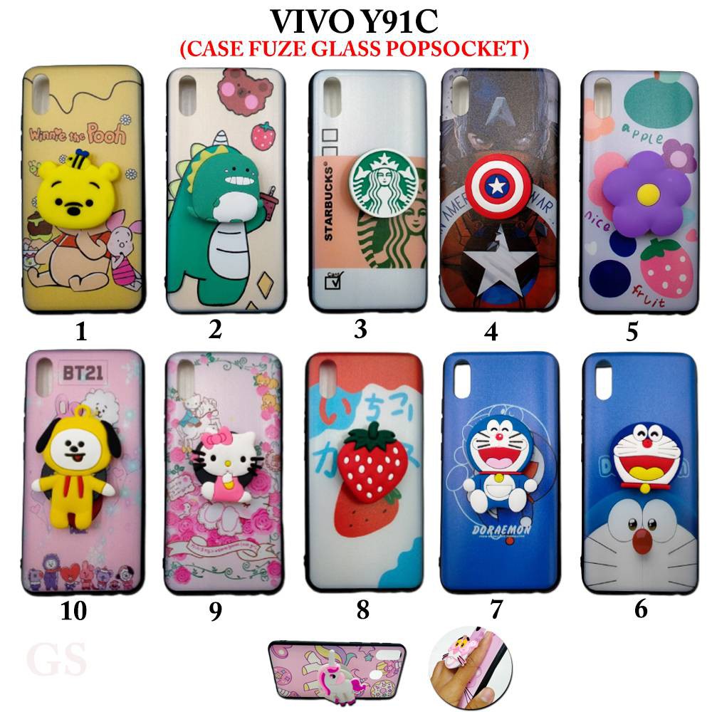 Case VIVO Y50 Y93 Y11 Y19  V19  V15  V15 PRO  S1 pro Case Fuze Glass Plus Popsocket