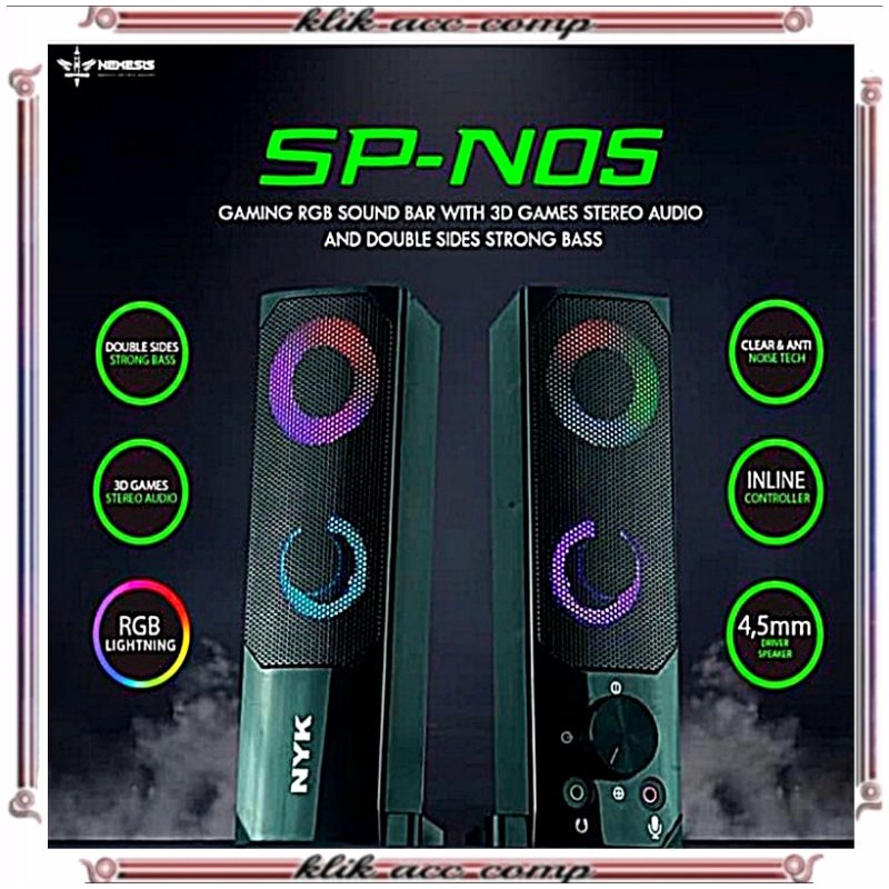 Speaker USB NYK SP N05 RGB Soundbar gaming