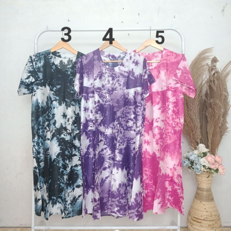 daster tie dye rayon daster dewasa/busui