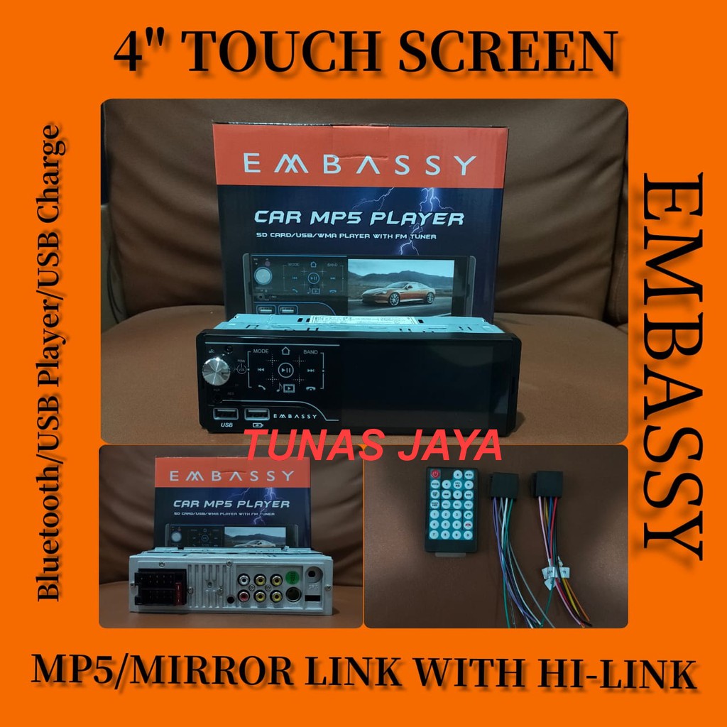 Embassy MP5 Mirrolink with Hi-Link Bluetooth/Usb Player/Touchscreen