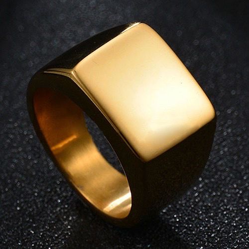 Cincin Titanium Wanita Dan Pria Lapis Emas Anti Karat CTBOX