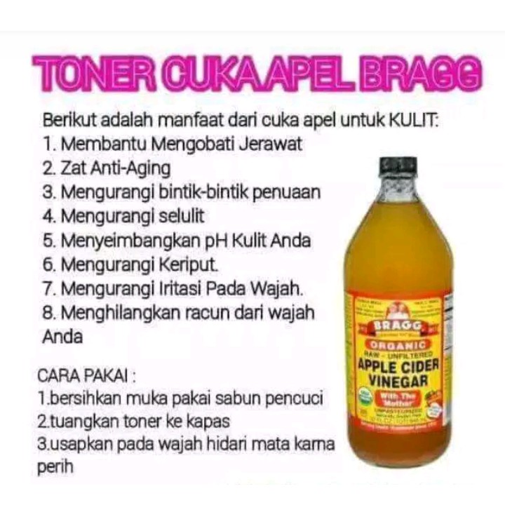 Hoki Bragg Cuka Apel Cider Vinegar Cuka Apel Pure 100ml Ml Organik Toner Obat Jerawat Ori Ya Shopee Indonesia