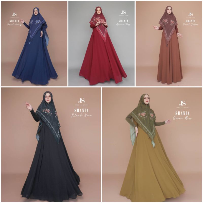 [JAWHARA SYARI] GAMIS SYARI / SET SYARI " SHANIA " By Jawhara Syari