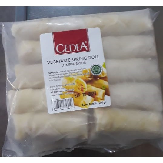 

Cedea Vegetable Spring Roll 500gr (20pcs) Lumpia Sayur