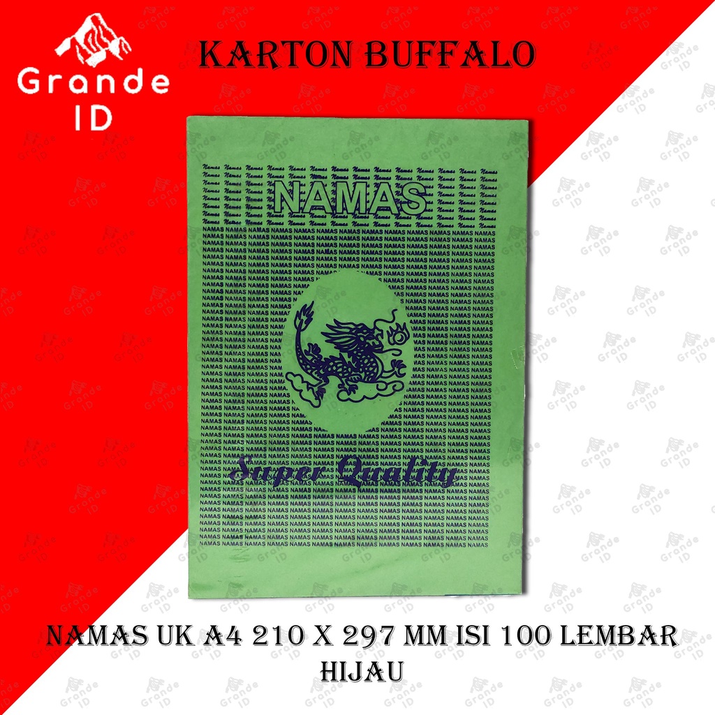 

KARTON BUFFALO NAMAS ISI 100 LEMBAR UKURAN A4 210 X 297 MM