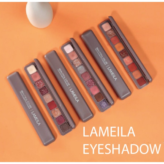 LAMEILA GLITTER Eyeshadow 9 Warna Berkilauan Matte Fashion Glamor Eye Shadow Makeup LA034