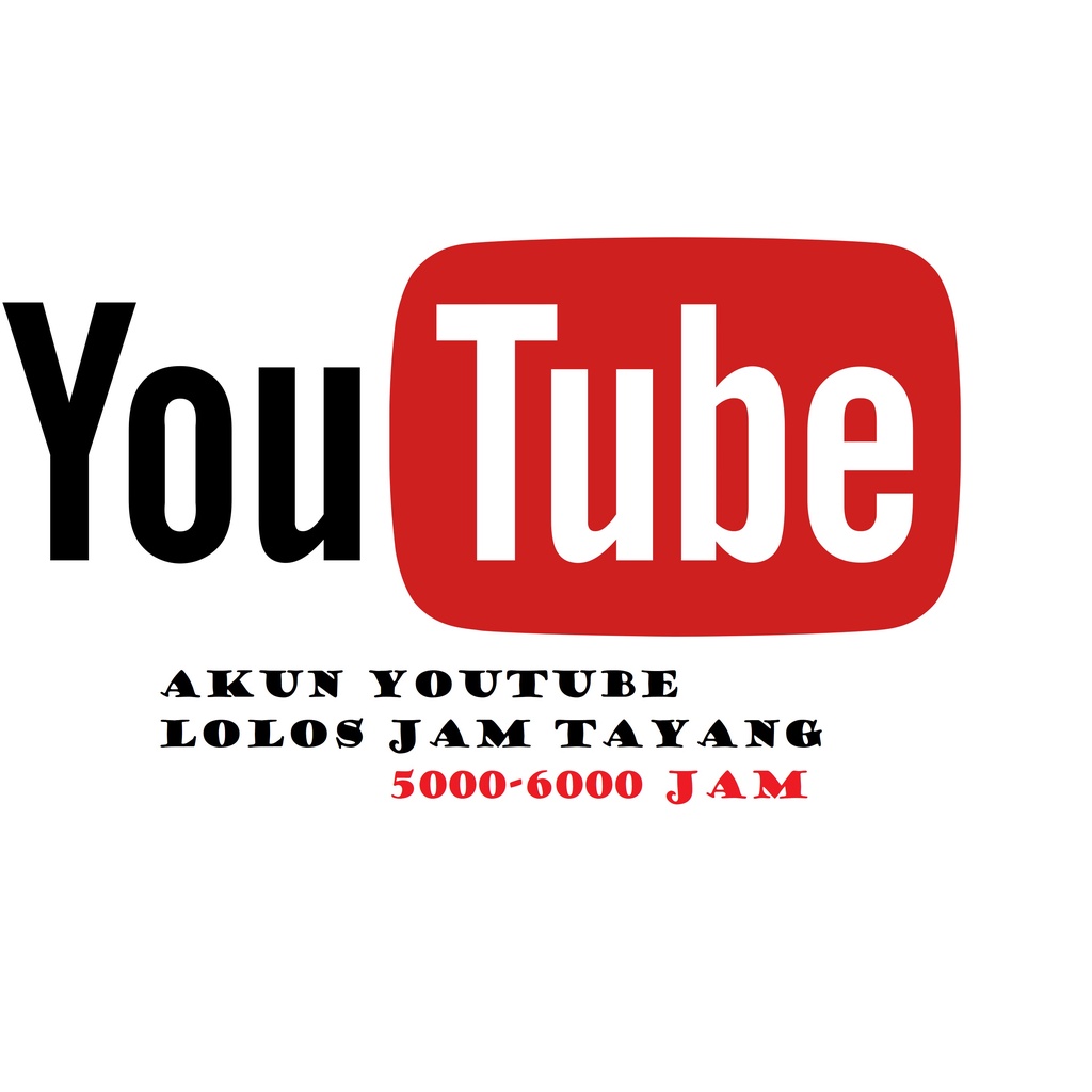 Jual Akun Youtube Lolos Jam Tayang 5000 sampai 6000 Jam