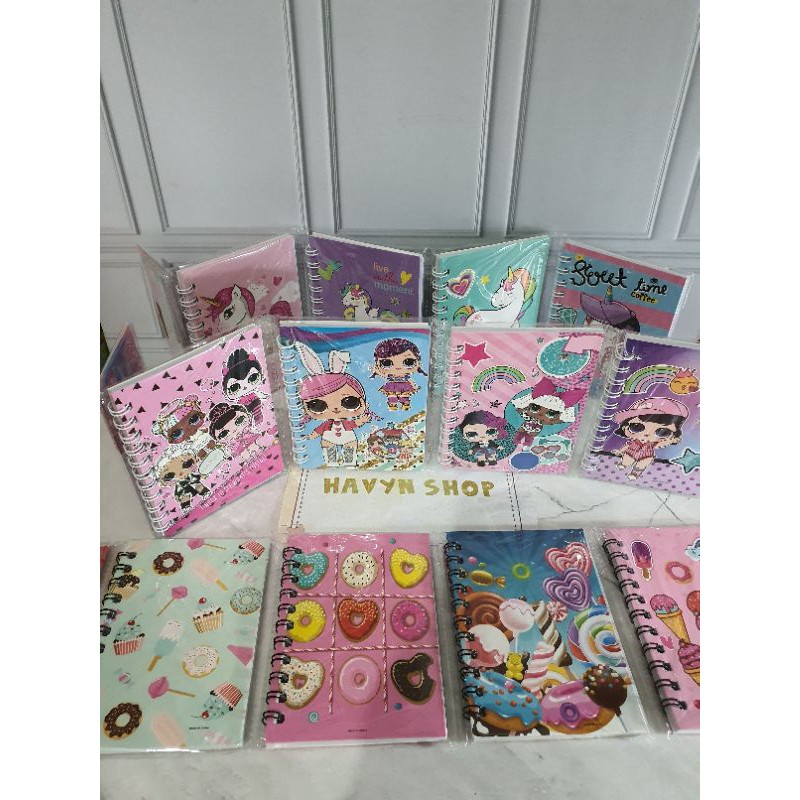 (4pc) notebooks/memo ring/diary kecil lembaran-1