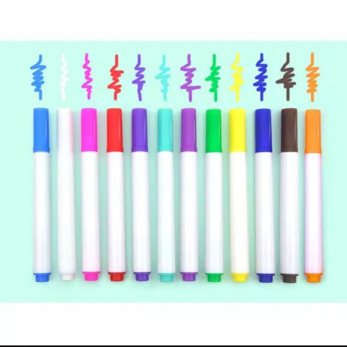 

Eklusif Spidol Cair Magic Maker Warna Colourful Isi 12 Pcs Diskon