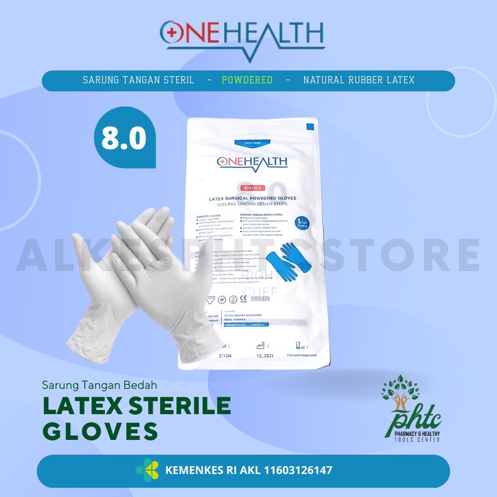 ONEHEALTH Sarung Tangan Steril 8.0