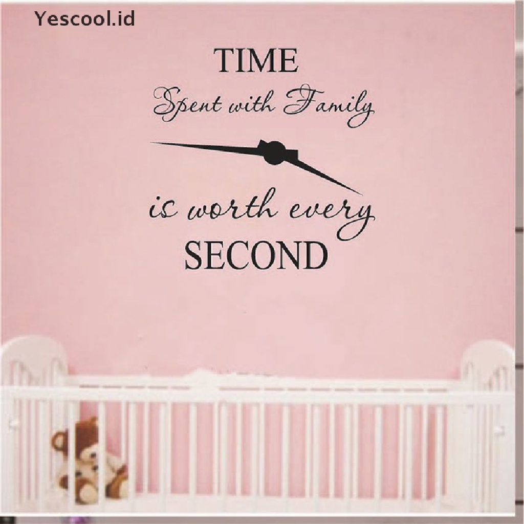 1 Pc Stiker Dinding Decal Desain time spent with family is worth every second Untuk Rumah