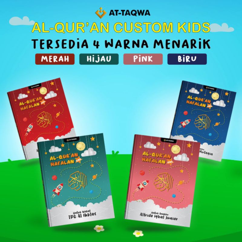 Al-Qur'an Custom Nama Kids At-Taqwa ukuran A5