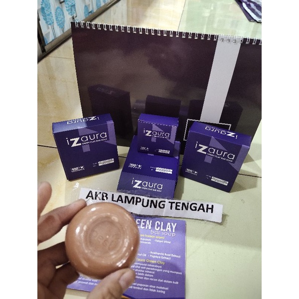 Izaura Green Clay Bar Soap sabun wajah jerawat flek membandel