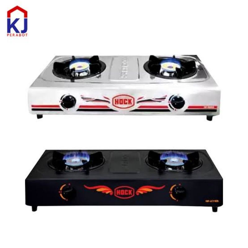 KOMPOR GAS HOCK HP 200 EG HP200EG 200EG ELEGAN ELEGANT DELUXE GOLD 2 DUA TUNGKU GARANSI BODI ANTI KA