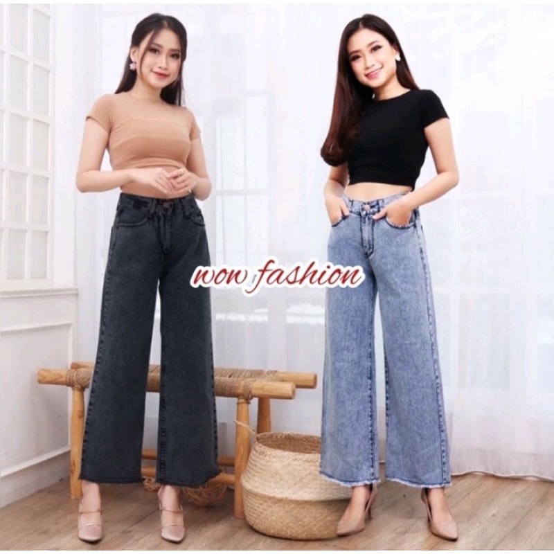 KULOT JEANS SNOW BAWAH RAWIS