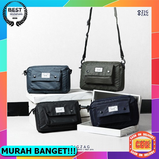 Tas Waistbag Pria Murah Terbaru Original Berkualitas Simpel Terkini I5Q5 Import Anti Air Premium Dis