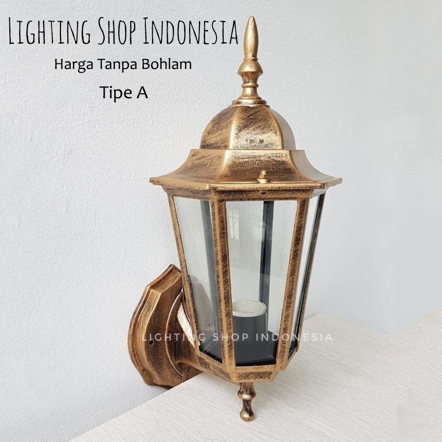 L1057 lampu  dinding  hias taman pilar e27 waterproof 